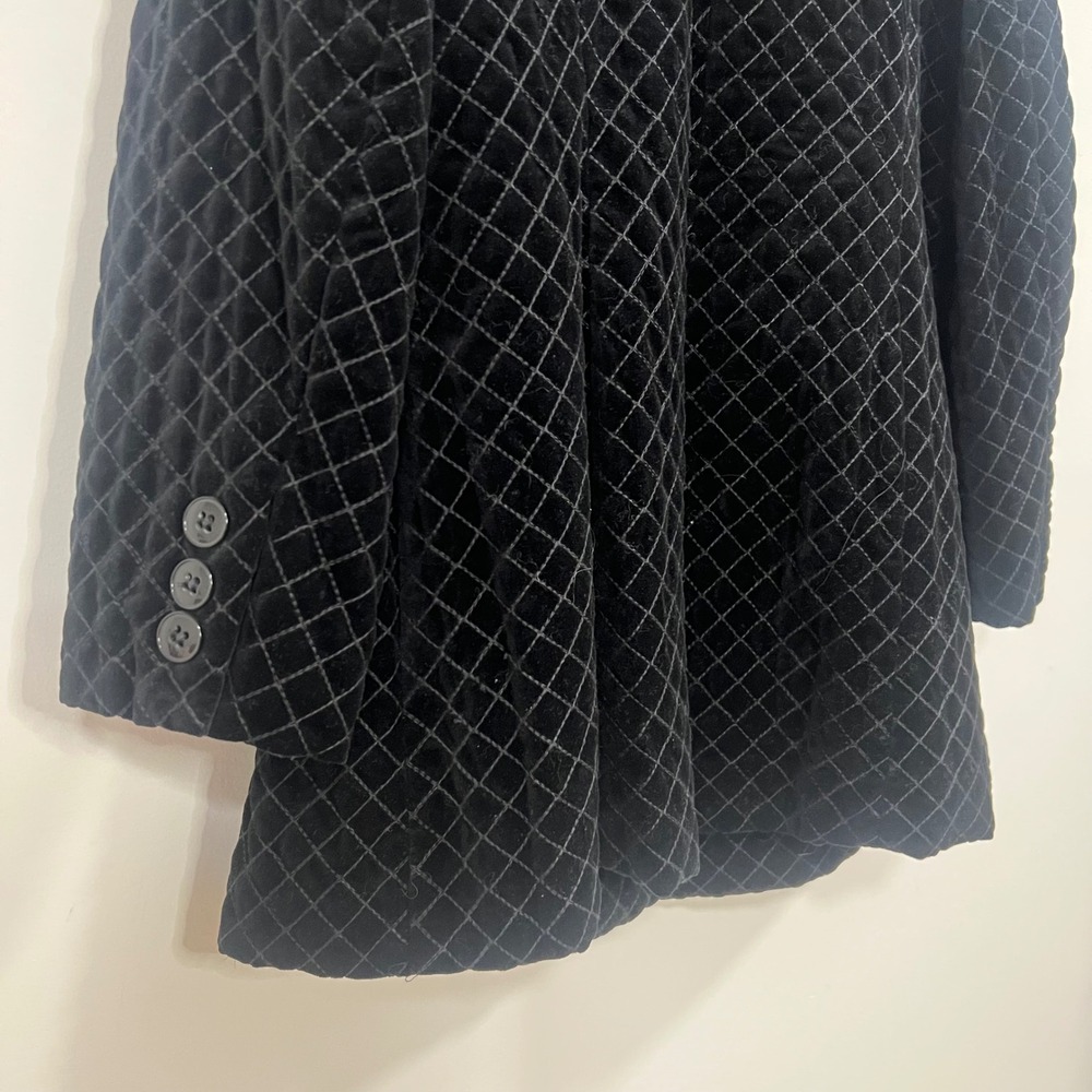 INC International Concepts Black Quilted Velvet Pea Coat Jacket Womens 1X - Picture 9 of 11